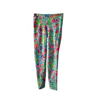 Lilly Pulitzer Luxletic Weekender Legging Amalfi Blue Alligator Isle Size Small